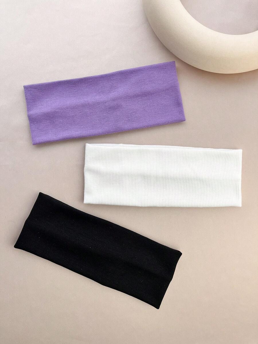 3pcs NỮ Chất rắn Giải trí Dây buộc tóc Đối với Cuộc sống hàng ngày Đối với Trở lại Đến Trường học - Nhiều màu - Xem 1