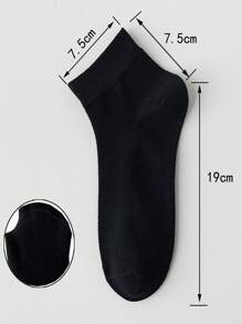 5pairs Men Solid Breathable Sweat Absorbing Casual Ankle Socks For Daily Life, For Gym