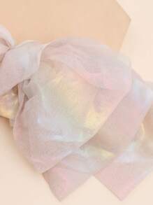 1入組女士蝴蝶結裝飾時尚法式夾子用於裝飾 - 粉色 - 查看 4