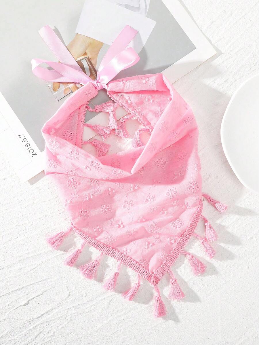 Dây buộc tóc đa năng kiểu dáng boho dành cho nữ trang trí tua rua thời trang, dùng để trang trí - Hồng - Xem 1