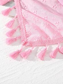 Dây buộc tóc đa năng kiểu dáng boho dành cho nữ trang trí tua rua thời trang, dùng để trang trí - Hồng - Xem 5