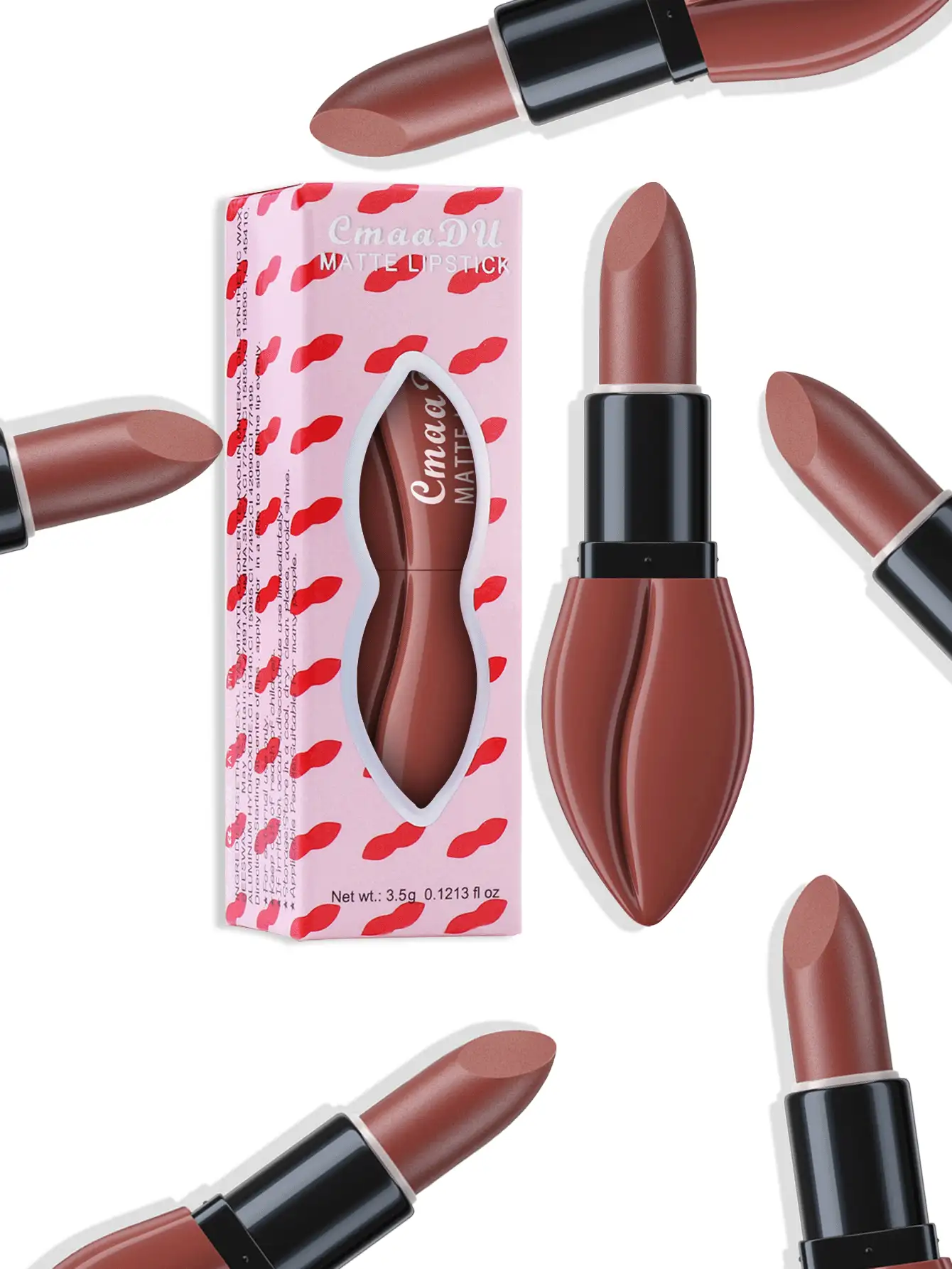 持久不粘杯子高顏料絲絨啞光口紅 - 乾枯玫瑰色 - 查看 3