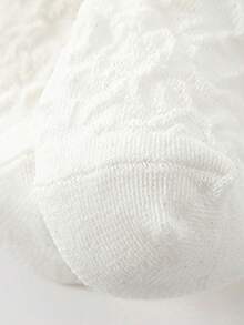 女孩蕾絲裝飾網眼襪 - 白色 - 查看 3