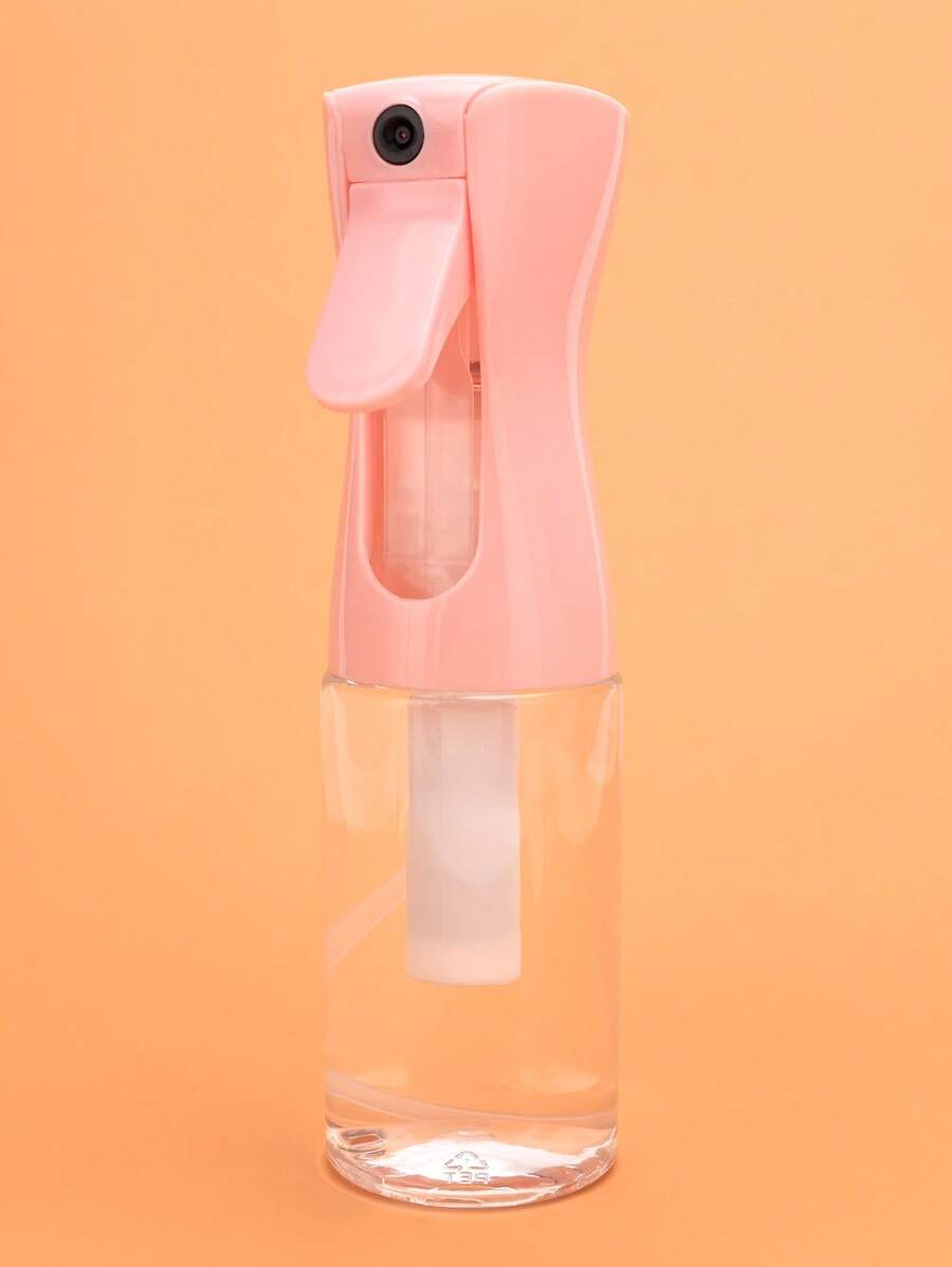 Hair Styling Spray Bottle, 1pc 200ml Plastic Material Fine Mist Sprayer With Pink Transparent Pressurized Water Kettle, Suitable For Hair Salon - Multicolor - View 1