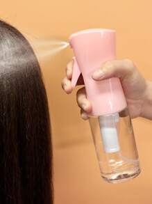Hair Styling Spray Bottle, 1pc 200ml Plastic Material Fine Mist Sprayer With Pink Transparent Pressurized Water Kettle, Suitable For Hair Salon - Multicolor - View 2
