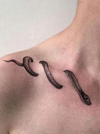 1pc Waterproof & Long-lasting Temporary Snake Tattoo Sticker