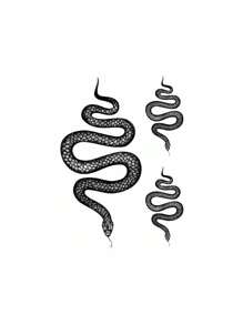 1 hoja de pegatina de tatuaje con patrón de serpiente,tatuajes maquina para tatuar tatuajes falsos