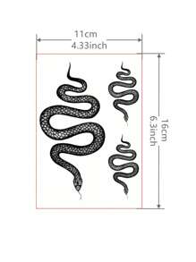 1 hoja de pegatina de tatuaje con patrón de serpiente,tatuajes maquina para tatuar tatuajes falsos