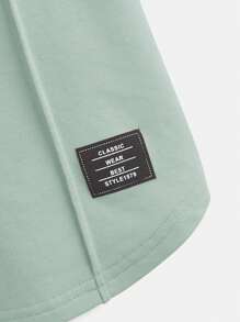 SHEIN 男童字母印花短袖T恤和短裤针织两件套 - 薄荷綠 - 查看 5