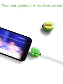 2pcs Durian Design Data Cable Protector - Multicolor - View 3