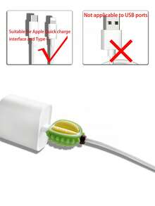 2pcs Durian Design Data Cable Protector - Multicolor - View 4