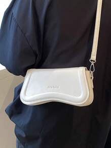 小包翻蓋適用於日常 - 白色 - 查看 1