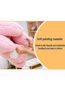 1pc Two Tone Decorative Pillow, Cute Paw Design Throw Pillow For Home - Pink - View 6