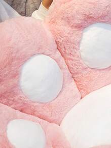 1pc Two Tone Decorative Pillow, Cute Paw Design Throw Pillow For Home - Pink - View 8