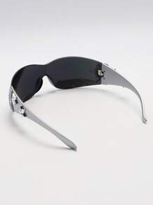 1 对女士水钻和星星装饰无框时尚百搭时尚眼镜，可用作装饰和派对街头太阳镜海滩配饰女士海滩配饰眼镜太阳镜