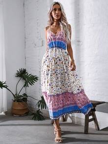 GENKIRA Floral Print Cami Dress - Multicolor - View 5