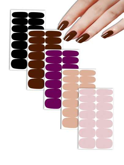 شبشب ملصقات أظافر باللون الصلب لحجر الدم الأحمر التوتي، مجموعة مناكير تحتوي على ورقة واحدة من ملصقات فن الأظافر ومبراة أظافر واحدة للسيدات والفتيات، تصاميم ورسومات ملصقات أظافر لتجميل الأظافر بشكل يدوي