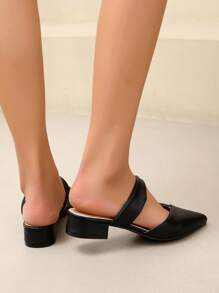 女士極簡尖頭平底優雅戶外平底鞋 - 黑色 - 查看 4