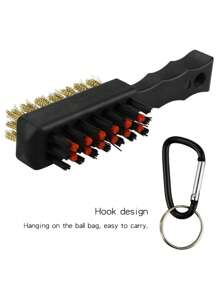 1入組高爾夫球工具清潔刷 - 黑色 - 查看 3