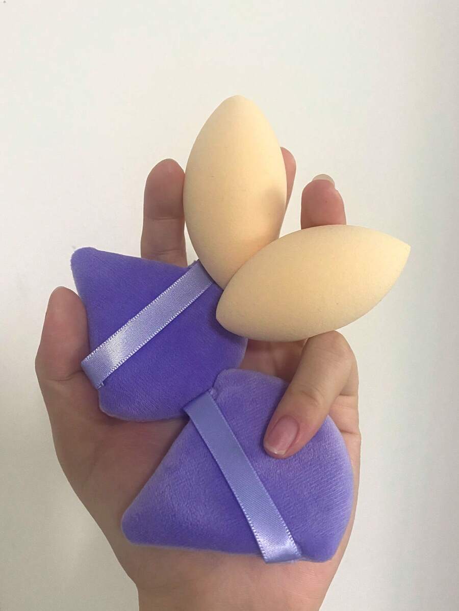 4pcs Makeup Puff & Sponge Set - Multicolor - View 1