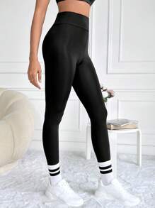 EURMUSE Wideband Waist Solid Leggings