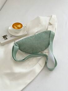 素色腰包拉鍊可調節 - 綠色 - 查看 8