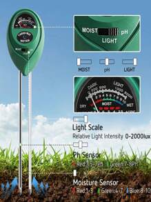 1入組3合1便攜式溫度儀ABS多功能花園土壤探測器 - 彩色 - 查看 4