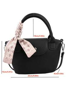 CONTAINEVERY Black Bucket Bag Double Handle Zipper PU - Black - View 4