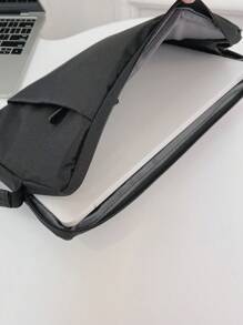 Black Laptop Case Minimalist Pocket Front Design Computer Bags For Business Laptop Bag Laptop Sleeve For School Student Black Bag Classroom Laptop Bags Classroom Bags Teacher Storage Bags Classroom Organizer Bags - Black - View 3