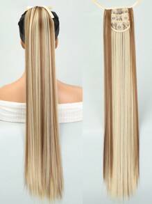 超長直筒馬尾合成纖維接髮 - 彩色 - 查看 1
