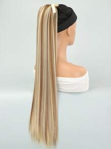 超長直筒馬尾合成纖維接髮 - 彩色 - 查看 7