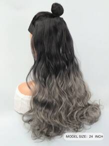 夾片漸層長款卷合成纖維接髮 - 拼色 - 查看 2