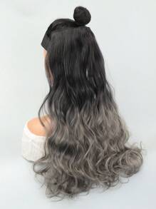 夾片漸層長款卷合成纖維接髮 - 拼色 - 查看 8