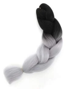 24英寸渐变色巨型编织假发，女士预拉伸编织假发，DIY发型 - 漸層 - 查看 4