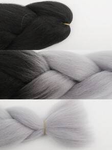 24英寸渐变色巨型编织假发，女士预拉伸编织假发，DIY发型 - 漸層 - 查看 7