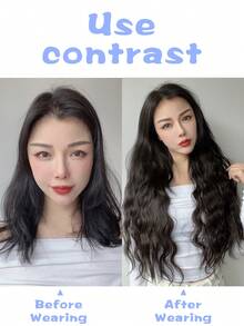 Clip In Long Curly Synthetic Hair Extension - Black - View 6