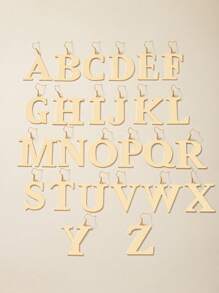 1pair Fashion Letter Drop Earrings For Women For Daily Decoration - Yellow Gold - View 1