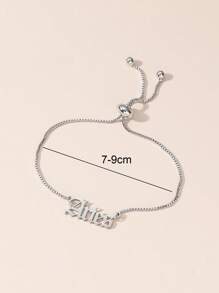 1入流行女性派對空心12星座拉手手鍊 - 銀色 - 查看 3