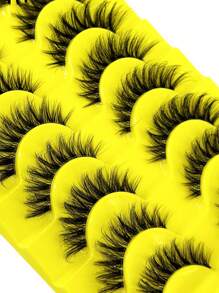 HBZGTLAD 10pairs Invisible Band Lashes 3D Faux Mink Lashes Natural Short - Black - View 4