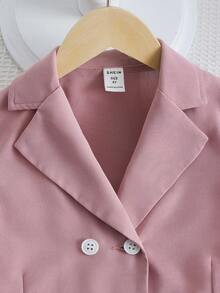 SHEIN Toddler Girls Floral Print Belted Cami Jumpsuit & Blouse - Multicolor - View 3