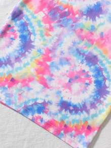 SHEIN 女孩紮染吊帶洋裝和超短款T恤 - 彩色 - 查看 5