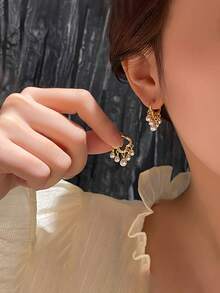 1 Đôi Thời Trang Hợp Kim Kẽm Ngọc Trai Giả Trang Trí Bông Tai Giọt Cho Nữ Trang Trí Hàng Ngày - Nhiều màu - Xem 2