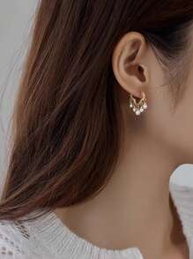 1 Đôi Thời Trang Hợp Kim Kẽm Ngọc Trai Giả Trang Trí Bông Tai Giọt Cho Nữ Trang Trí Hàng Ngày - Nhiều màu - Xem 4