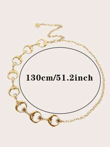 1 Phụ Nữ Cỡ Lớn Trang Trí Mặt Trăng Chuỗi Thắt Lưng Thời Trang, Để Trang Trí Trang Phục - Vàng - Xem 4