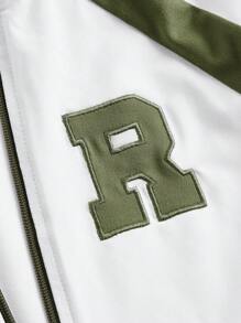 SHEIN ICON Y2k Summer 3 Colors Blocking Slim Fit Short Sleeve T-Shirt With Front Zipper And Stand Collar - White - View 10