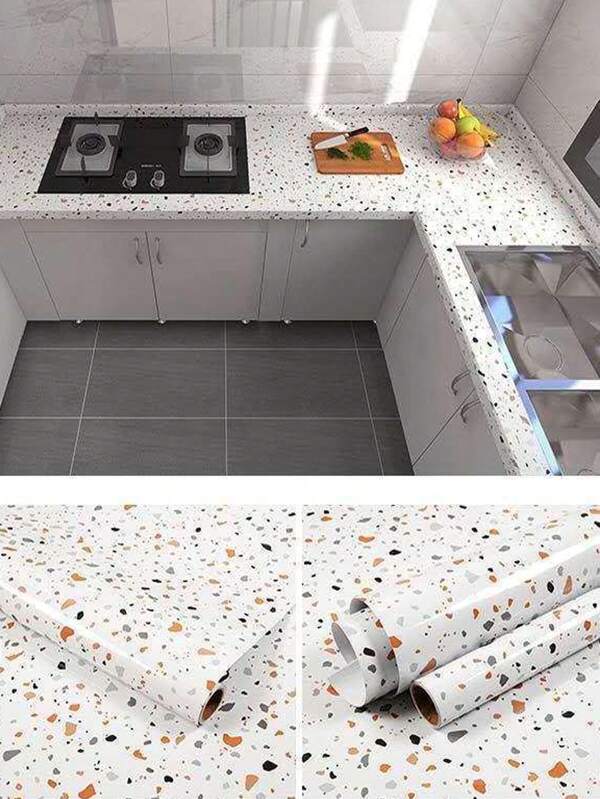 1pc Kitchen Wall Stickers Vinyl Marble Self Adhesive Wallpaper DIY