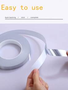 1 cuộn Nhãn dán niêm phong sàn màu trơn - Bạc - Xem 2