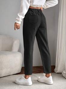 EMERY ROSE Women Spring Casual Solid Mom Fit Jeans - Black - View 2