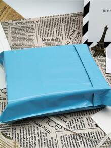 100 piezas Bolsa de paquete unicolor simple multipropósito para - Azul - Ver 2