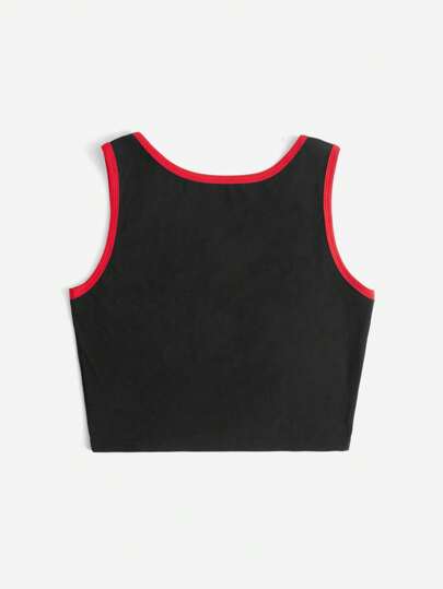 Nomouthh Camiseta de tirantes ringers con gráfico de calavera de letra